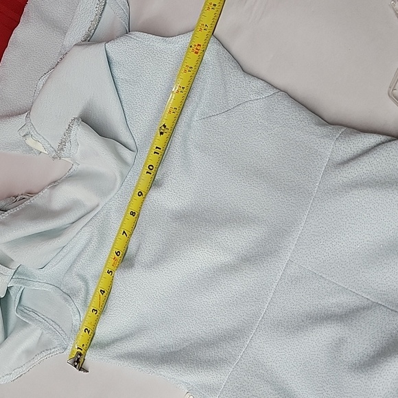 Vintage Hand Made Sleeveless Blue Sparkle Maxi Dress  Size- Length 58" Waist 27 - Picture 9 of 14